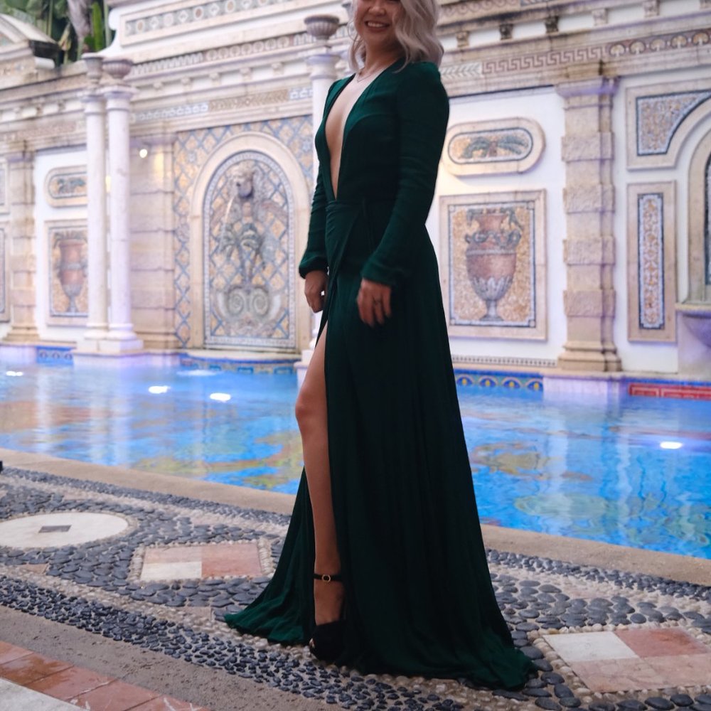 Reformation Milan Full Length Maxi Wrap Dress